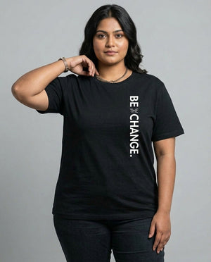 Be The Change Plus Size Women Premium Tee