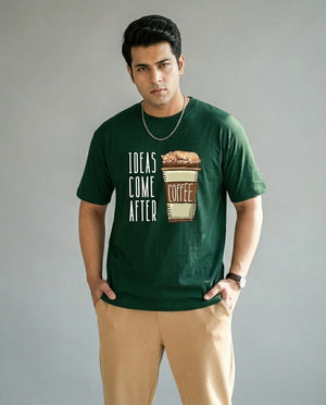Ideas Come After Coffee Plus Size Men Premium Tee