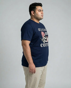 Staying Alive Coffee Plus Size Men Premium Tee