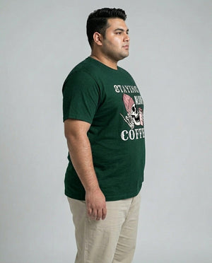 Staying Alive Coffee Plus Size Men Premium Tee