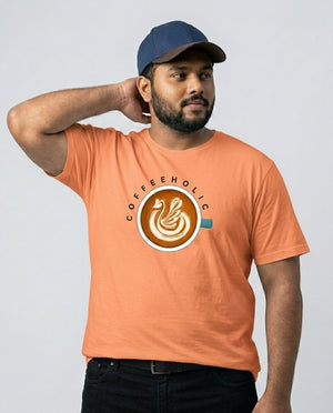Coffeeholic Plus Size Men Premium Tee