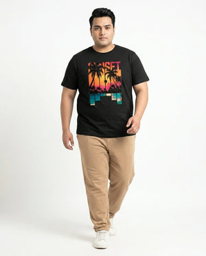 Sunset Plus Size Men Premium Tee