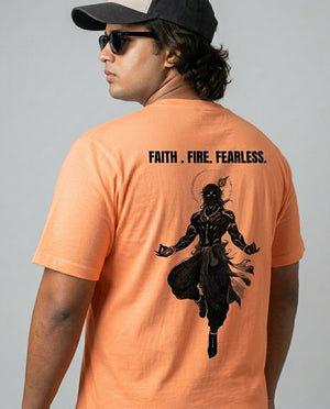 Faith Fire Fearless Plus Size Men Premium Tee