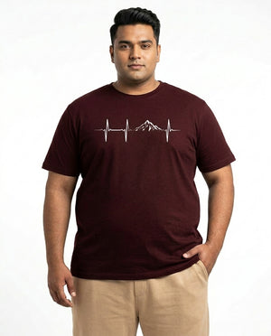 Mountain Pulse Plus Size Men Premium Tee