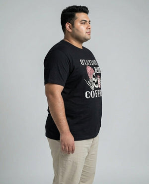 Staying Alive Coffee Plus Size Men Premium Tee