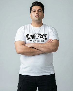 Coffee Weather Plus Size Men Premium Tee