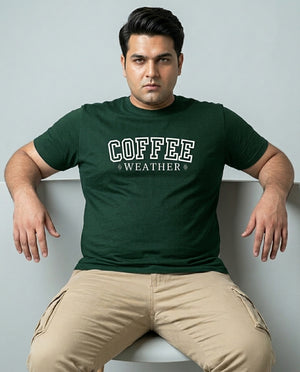 Coffee Weather Plus Size Men Premium Tee
