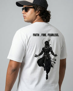 Faith Fire Fearless Plus Size Men Premium Tee