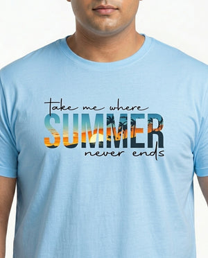 Take Me Where Summer Never Ends Plus Size Men Premium Tee