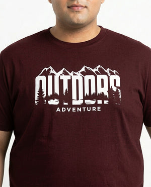 Outdoor Adventure Plus Size Men Premium Tee