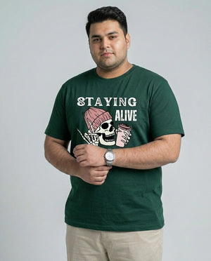 Staying Alive Coffee Plus Size Men Premium Tee