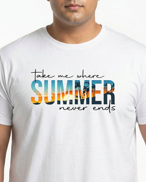 Take Me Where Summer Never Ends Plus Size Men Premium Tee