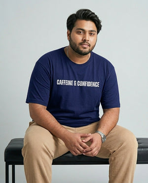 Caffeine & Confidence Plus Size Men Premium Tee