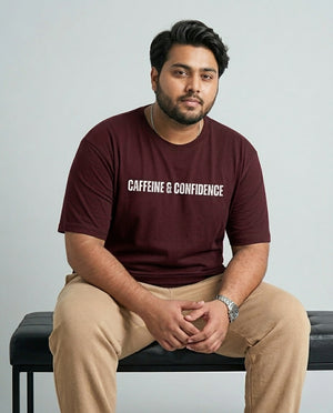 Caffeine & Confidence Plus Size Men Premium Tee