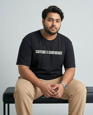 Caffeine & Confidence Plus Size Men Premium Tee