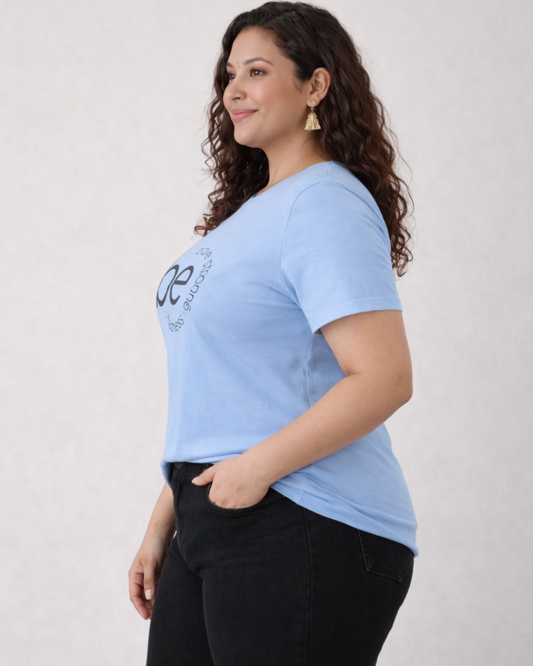 Be Brave Fearless Plus Size Women Premium Tee