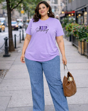 Keep Shining Plus Size Women Premium Tee