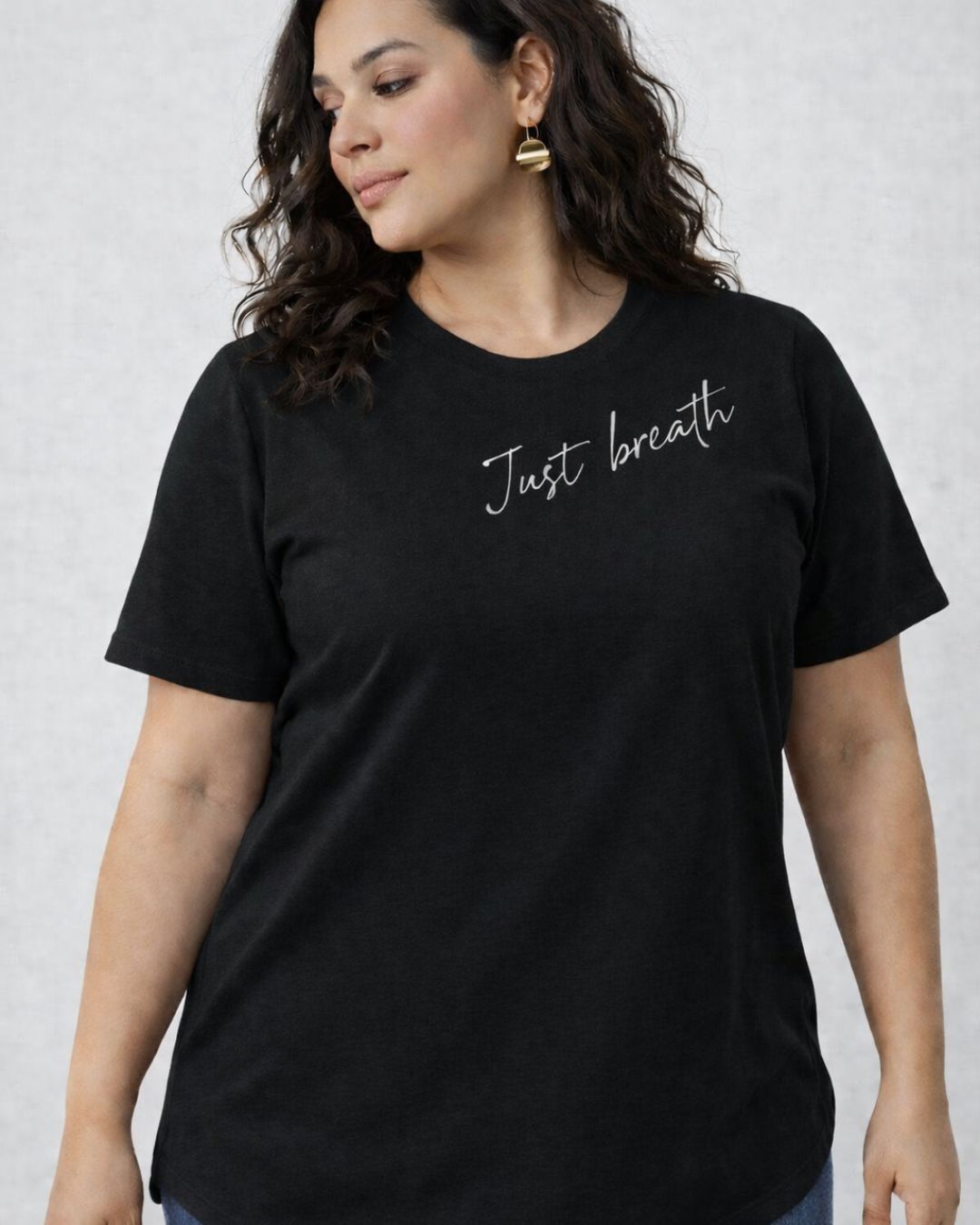 Just Breath Plus Size Women Premium Tee