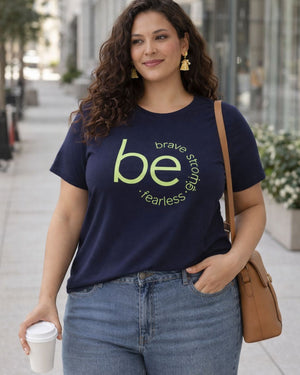 Be Brave Fearless Plus Size Women Premium Tee