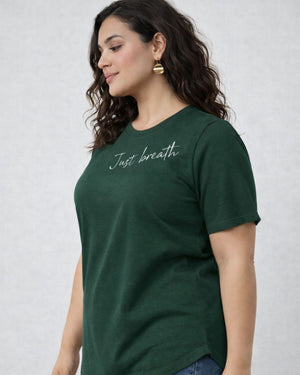 Just Breath Plus Size Women Premium Tee