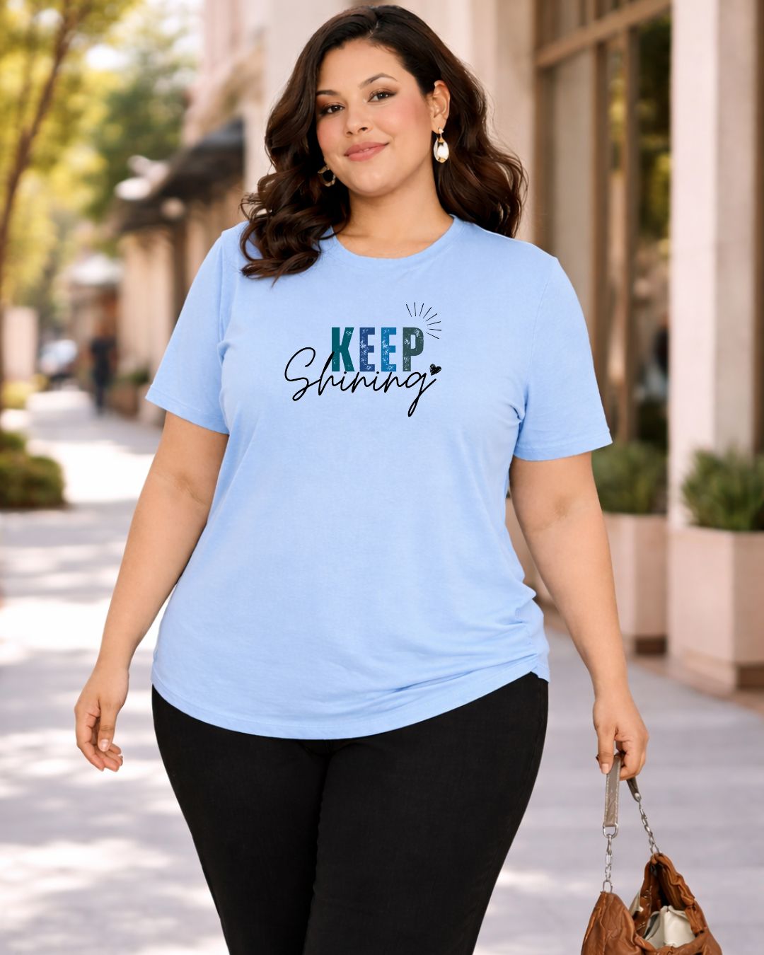 Keep Shining Plus Size Women Premium Tee