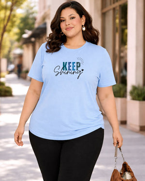 Keep Shining Plus Size Women Premium Tee