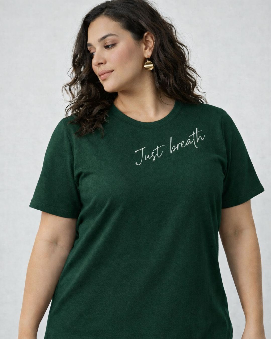 Just Breath Plus Size Women Premium Tee