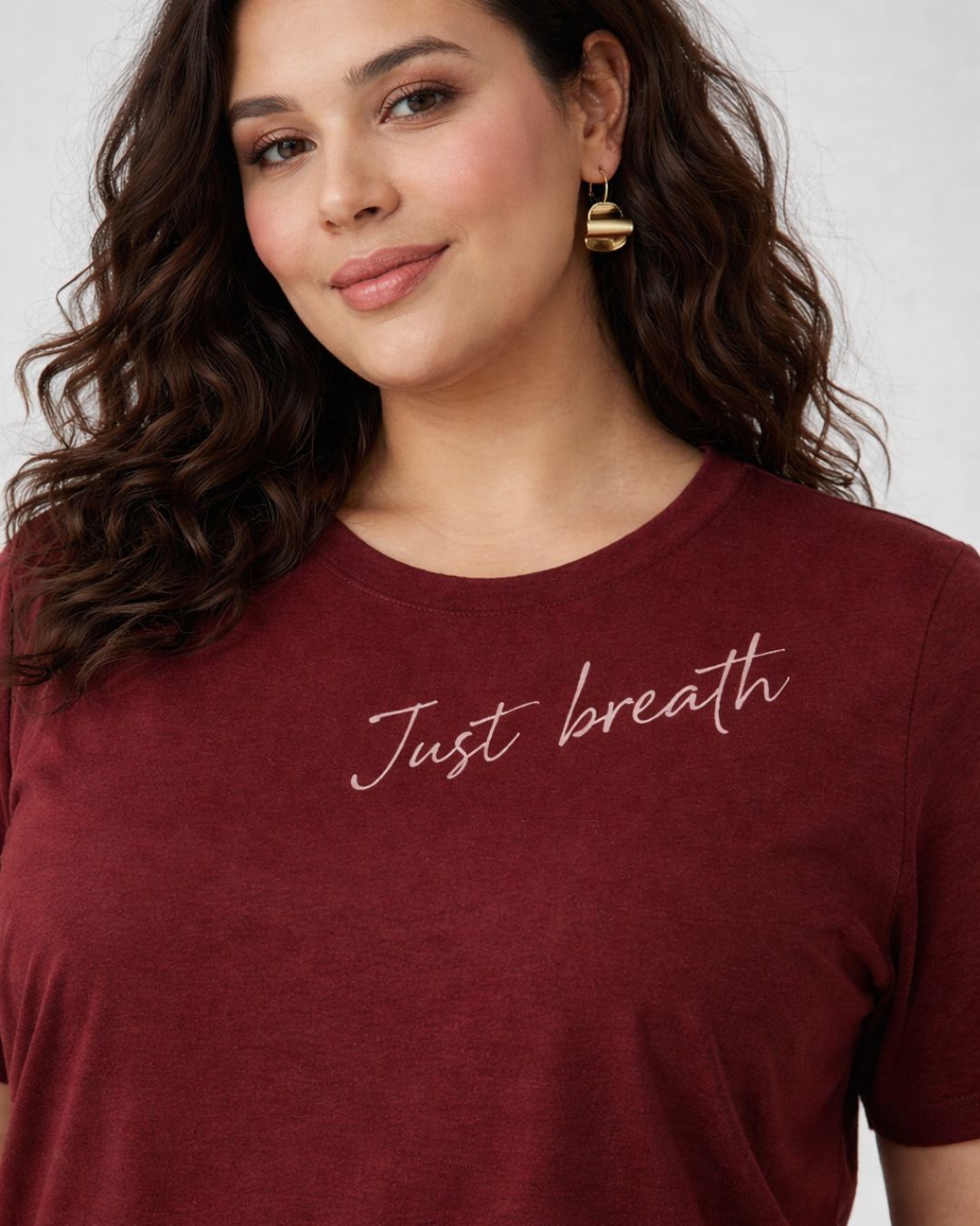 Just Breath Plus Size Women Premium Tee