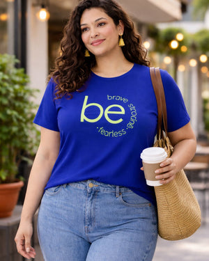 Be Brave Fearless Plus Size Women Premium Tee