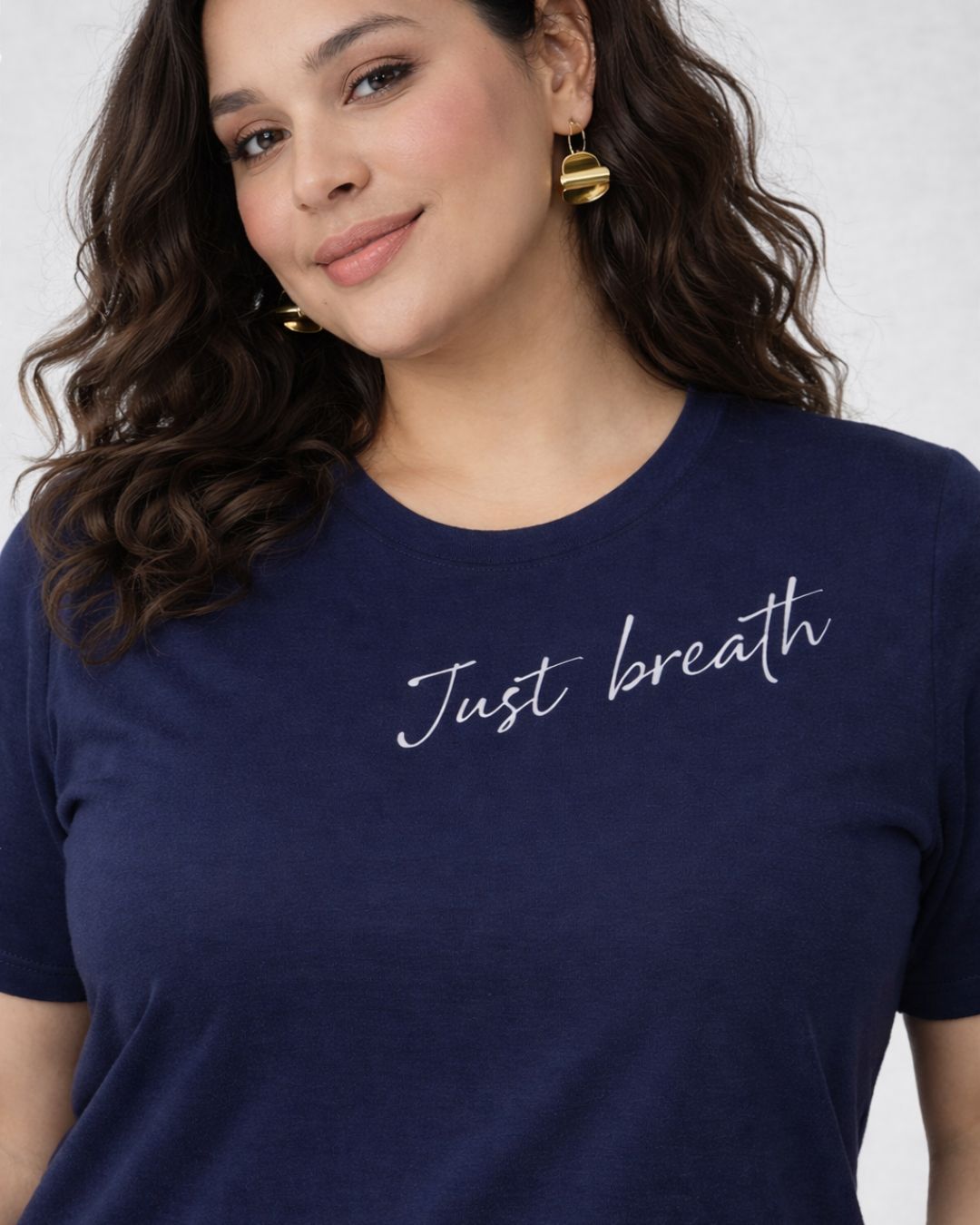 Just Breath Plus Size Women Premium Tee
