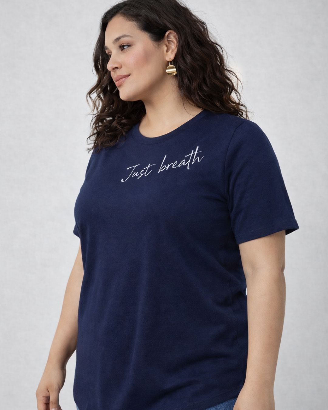 Just Breath Plus Size Women Premium Tee