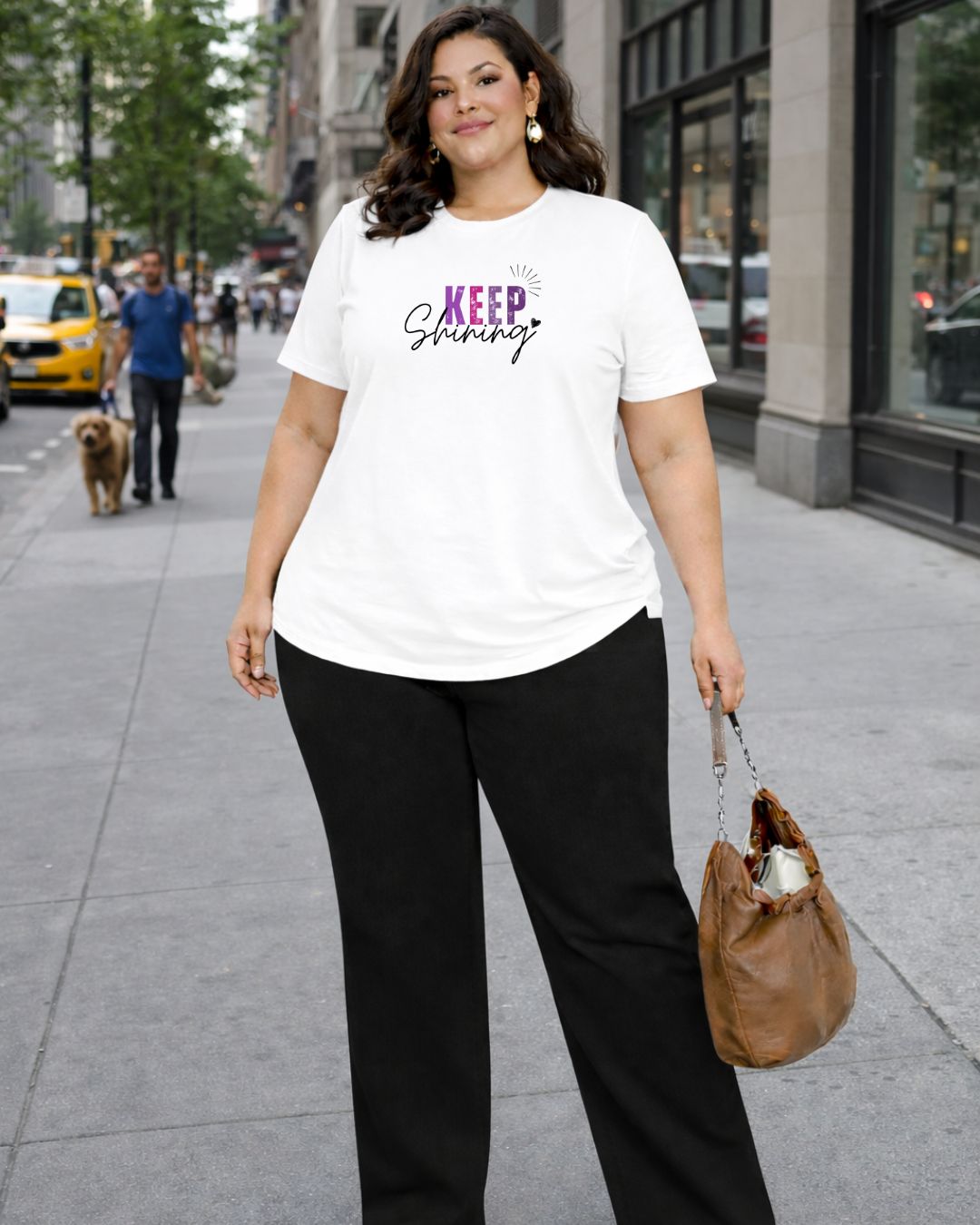 Keep Shining Plus Size Women Premium Tee