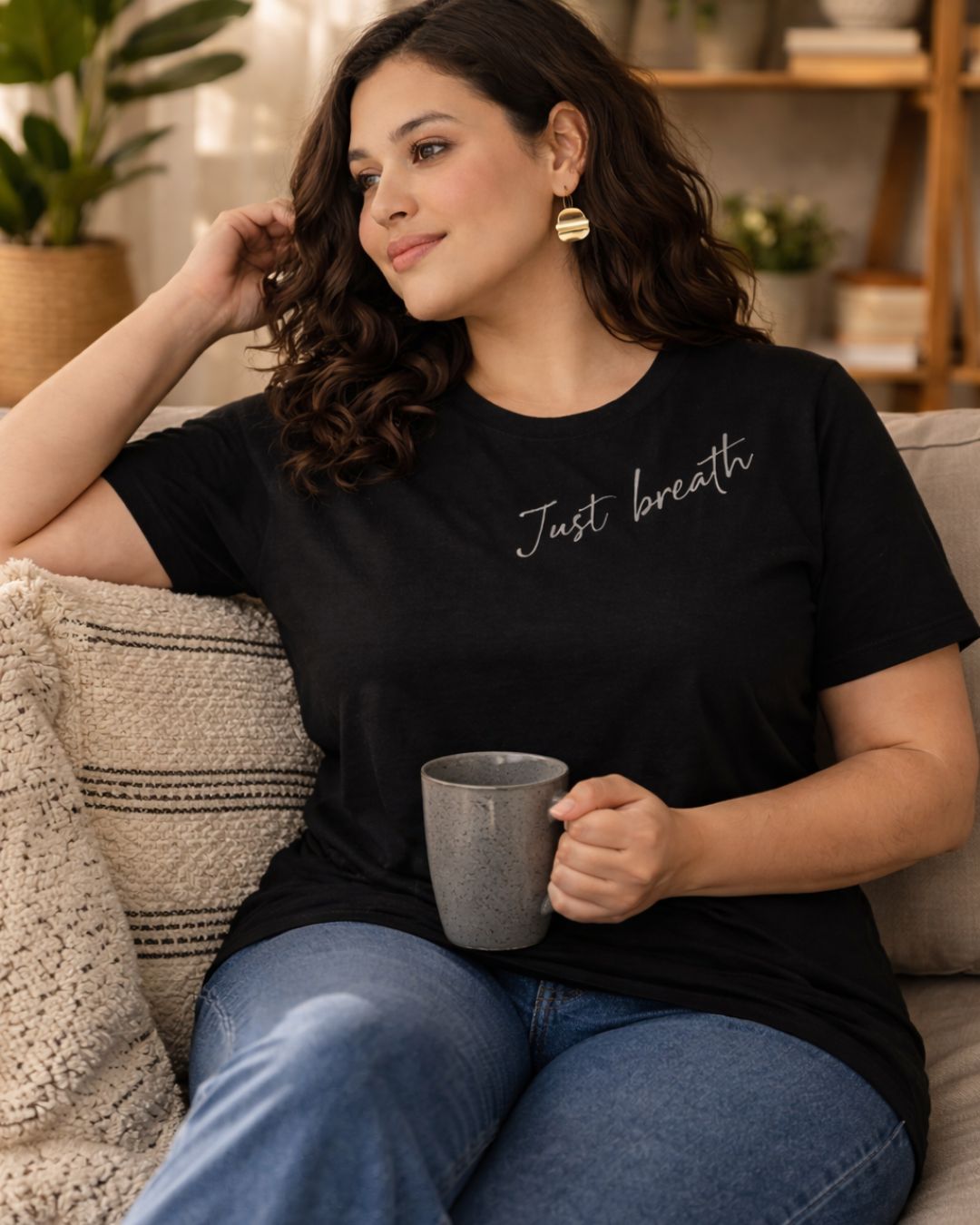 Just Breath Plus Size Women Premium Tee
