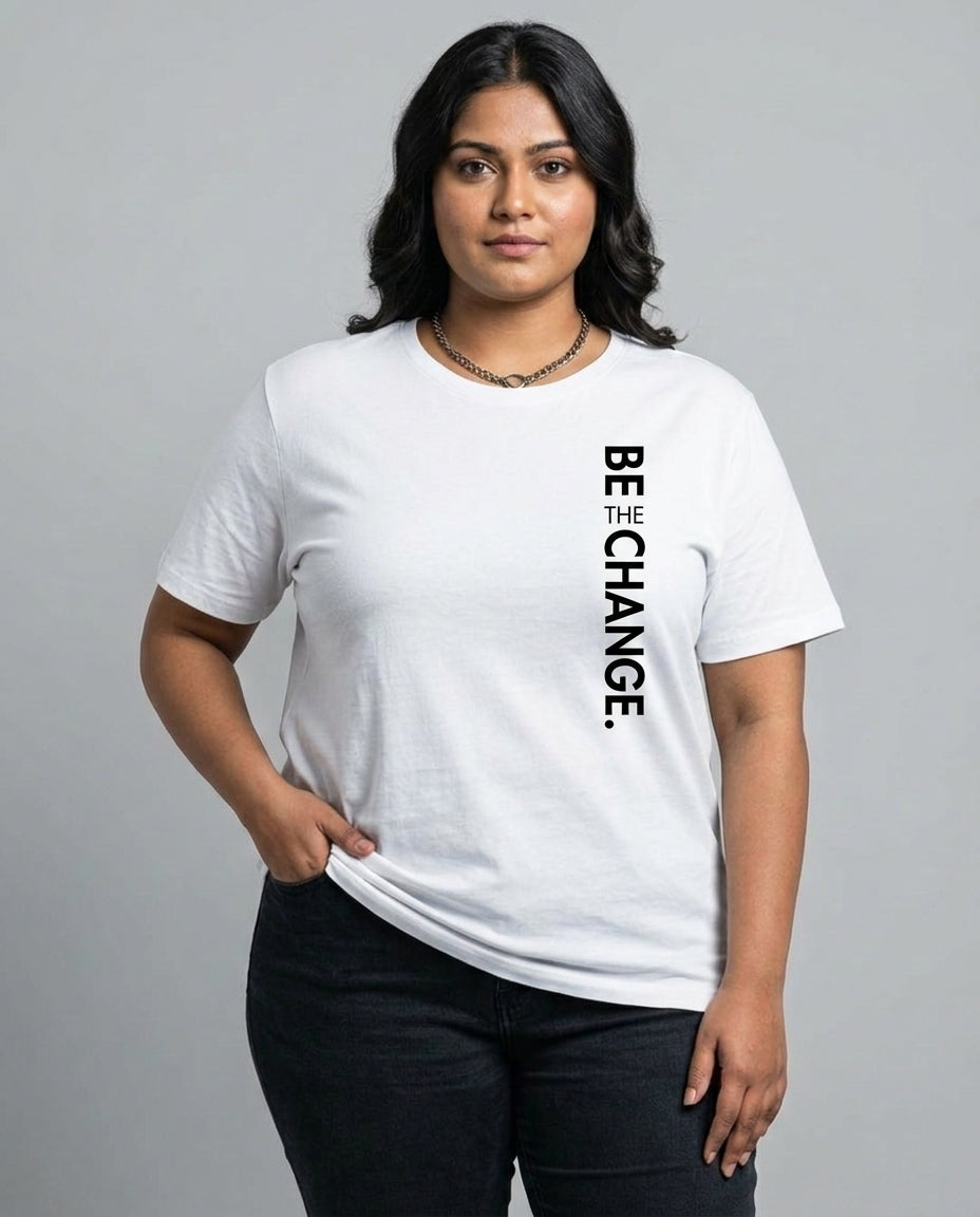 Be The Change Plus Size Women Premium Tee
