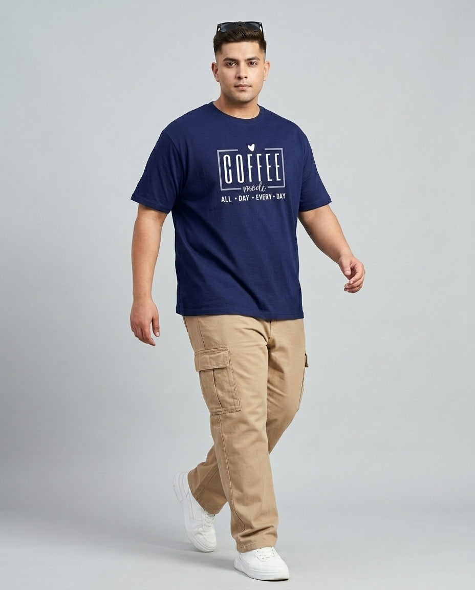 Coffee All Day Every Day Plus Size Men Premium Tee