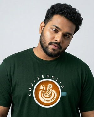 Coffeeholic Plus Size Men Premium Tee
