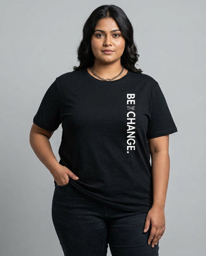 Be The Change Plus Size Women Premium Tee