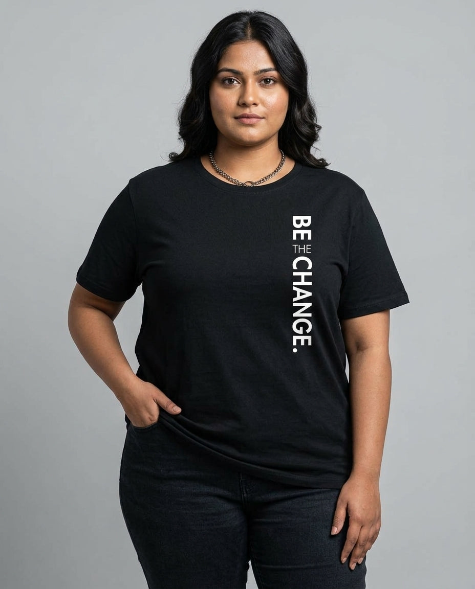 Be The Change Plus Size Women Premium Tee