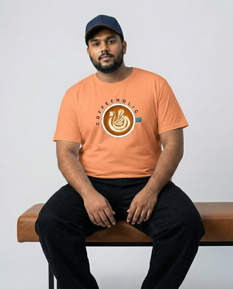 Coffeeholic Plus Size Men Premium Tee