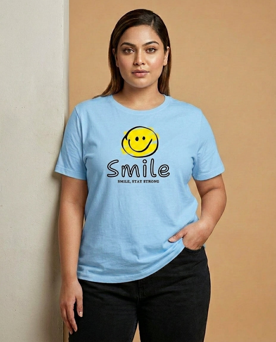 Smile Plus Size Women Premium Tee