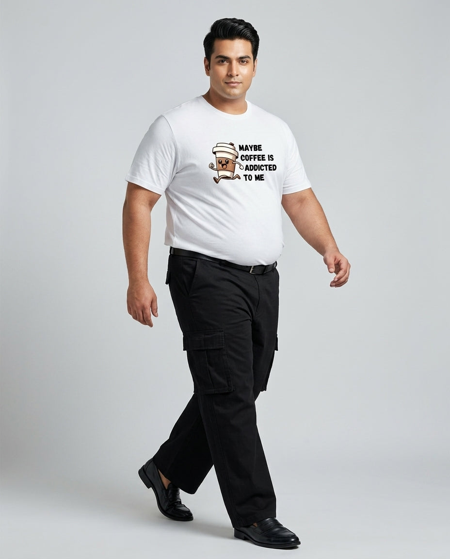 May Be Coffee Is Addicted To Me Plus Size Men Premium Tee
