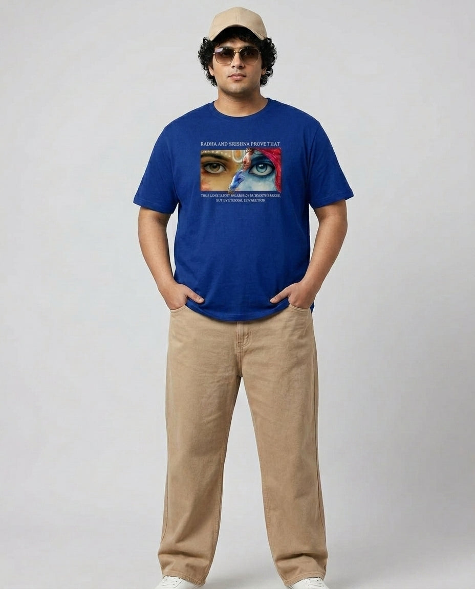 Radha Krishna Plus Size Men Premium Tee