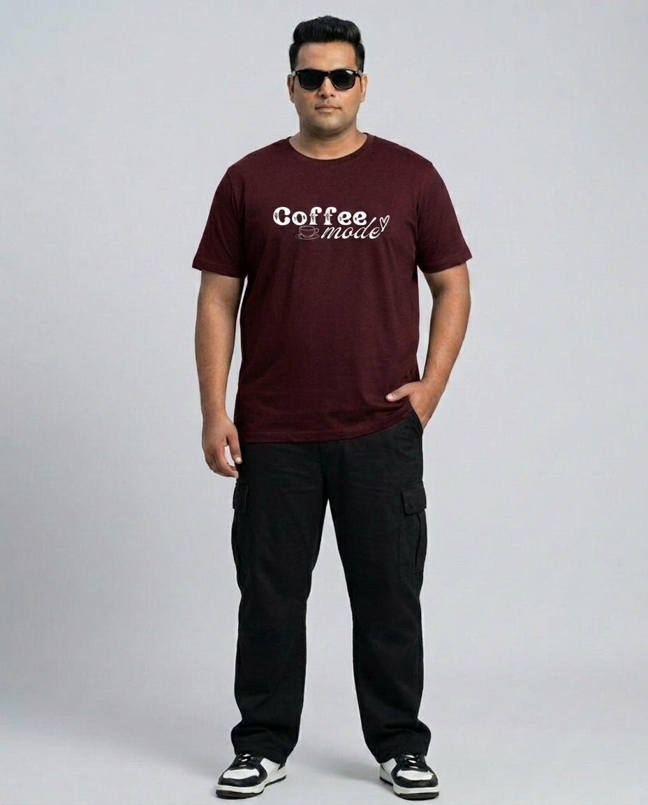 Coffee Mode Plus Size Men Premium Tee