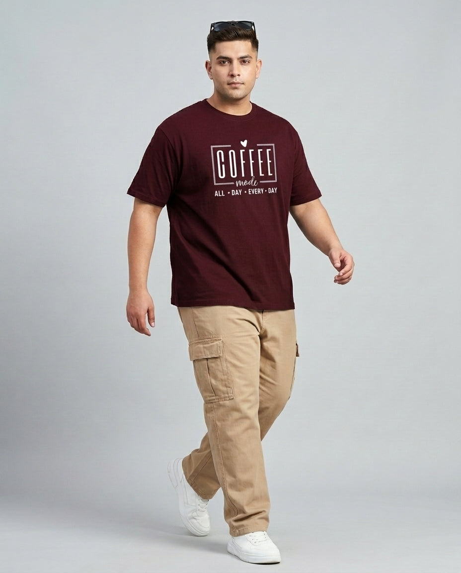 Coffee All Day Every Day Plus Size Men Premium Tee