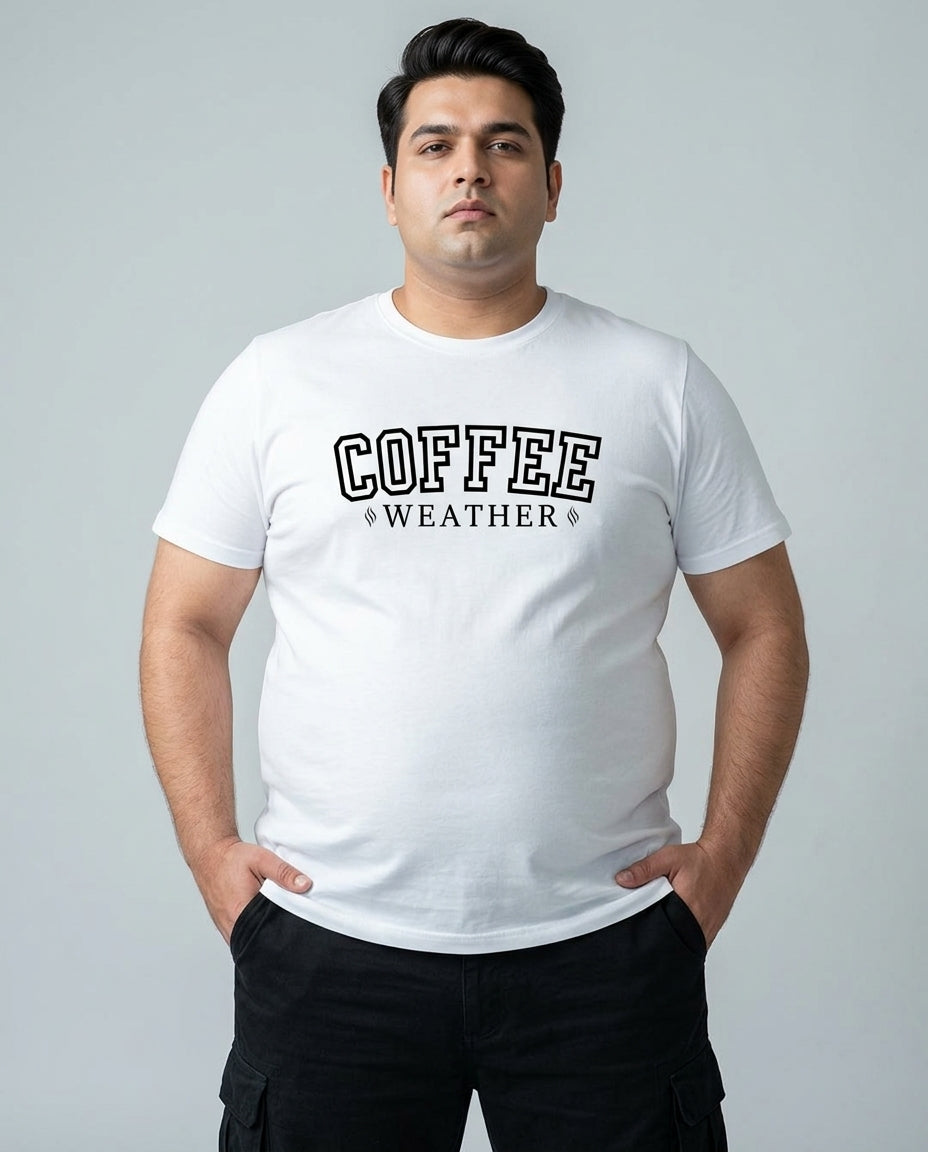 Coffee Weather Plus Size Men Premium Tee