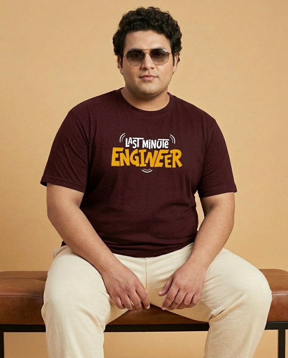 Last Minute Engineer Plus Size Men Premium Tee