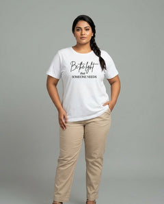 Be The Light Plus Size Women Premium Tee