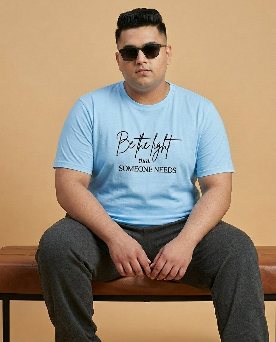 Be The Light Plus Size Men Premium Tee