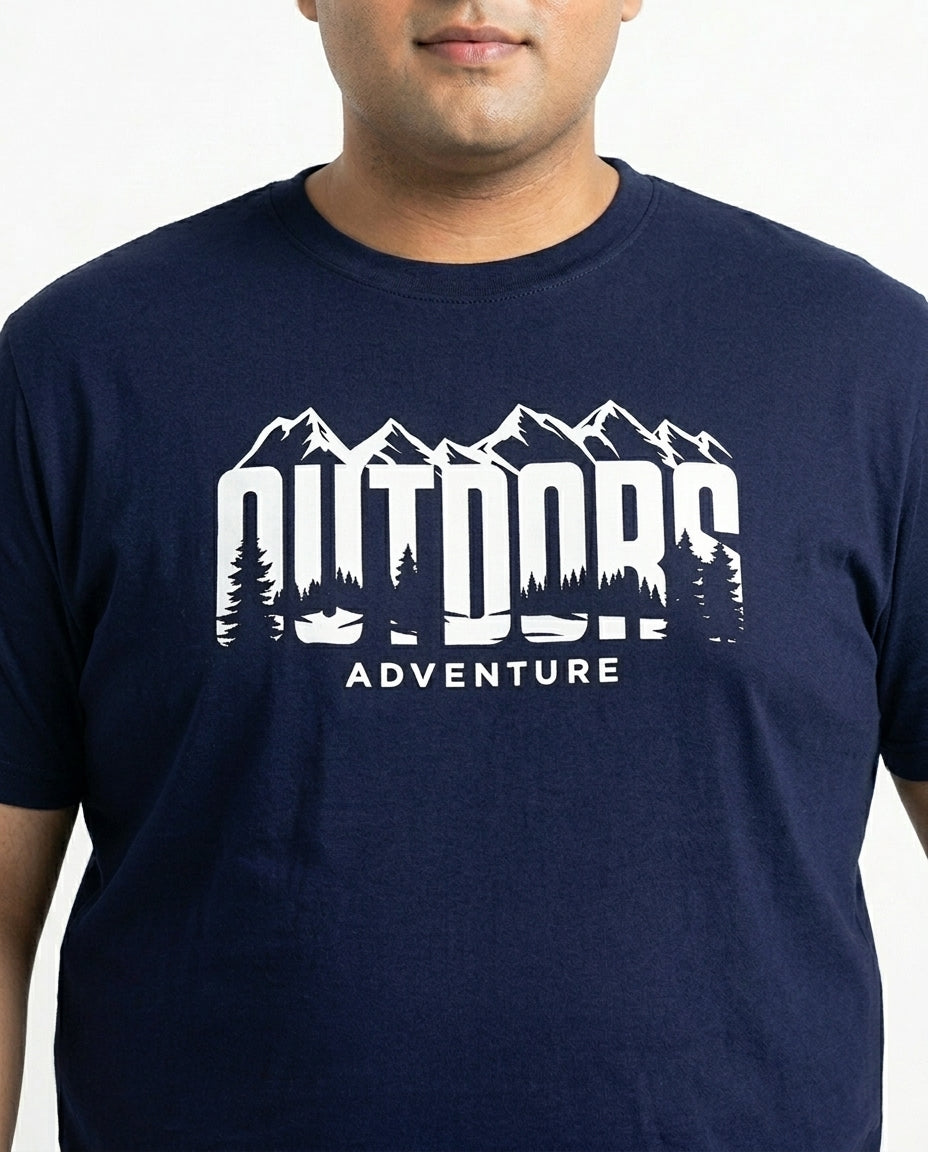 Outdoor Adventure Plus Size Men Premium Tee