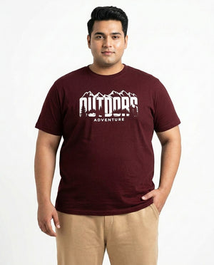 Outdoor Adventure Plus Size Men Premium Tee